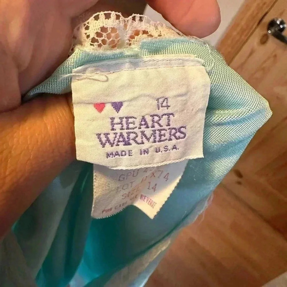 Vintage Heart Warmers child’s top size 14 with lace - Picture 3 of 10